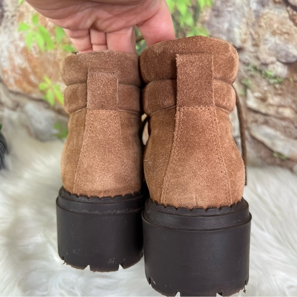 MARC FISHER Nairy Suede Hiking Boots with Chunky Soles, 7.5 - Picture 7 of 12